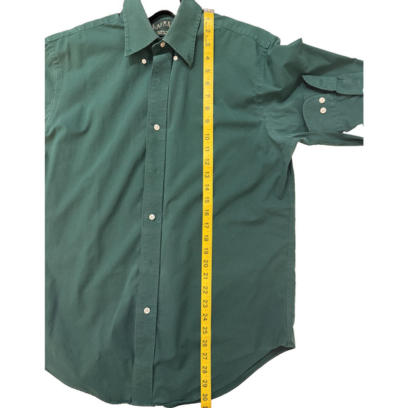 Lauren Ralph Lauren Shirt Mens 15.5 32/33 Green Classic Fit Non Iron Button Down - Picture 6 of 8